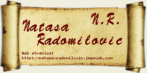 Nataša Radomilović vizit kartica